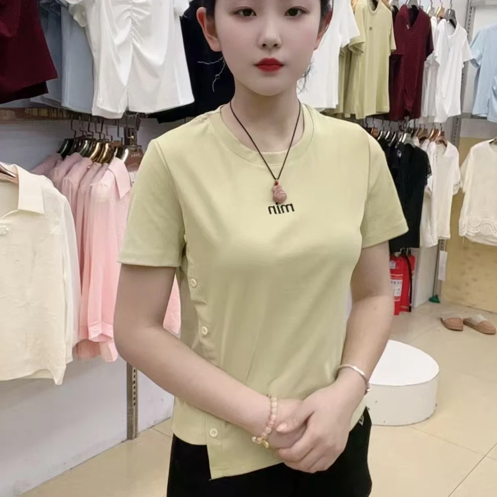 燕子破价专属 圆领测扣打底衫1