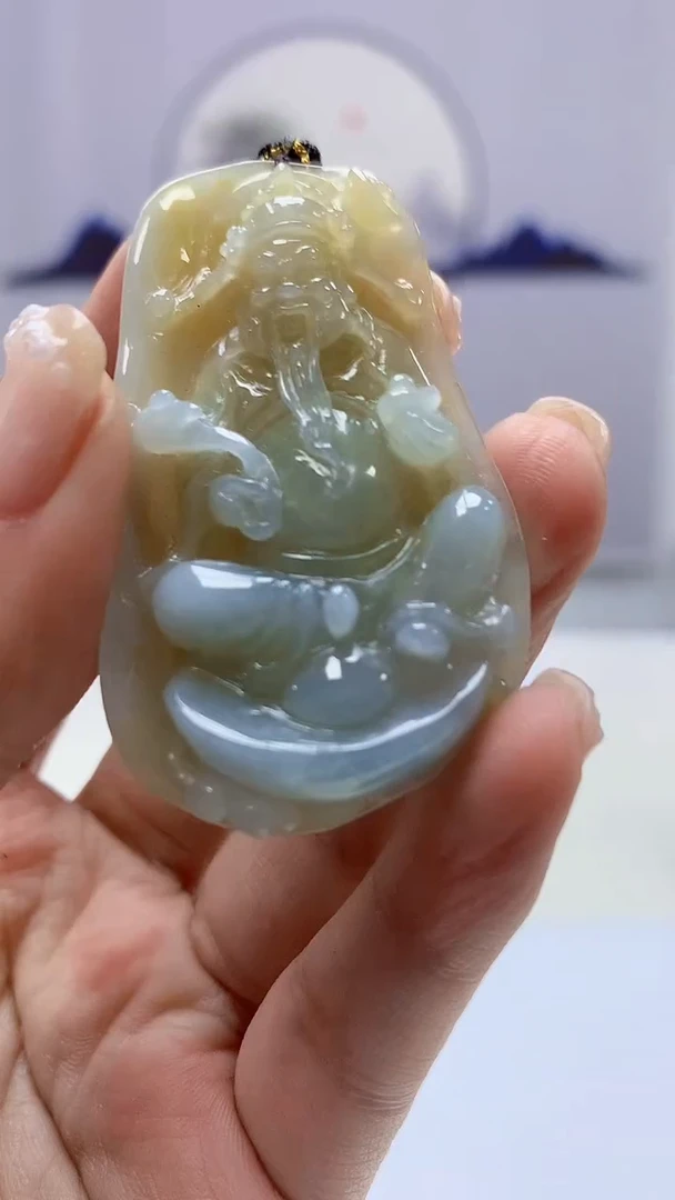 【闪购商品】定制翡翠未镶嵌4902ms-毛货167财神