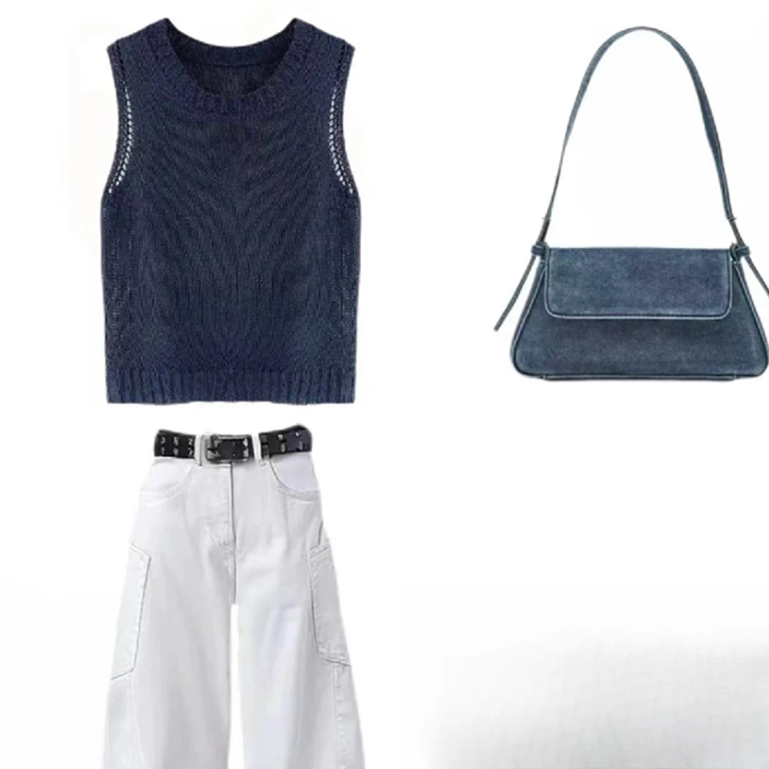 福利--选择编码--圆领针织背心无袖吊带上衣亲肤遮副乳外穿