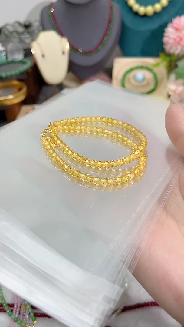 【闪购商品】锆石苏联钻手链银S925镶嵌黄45