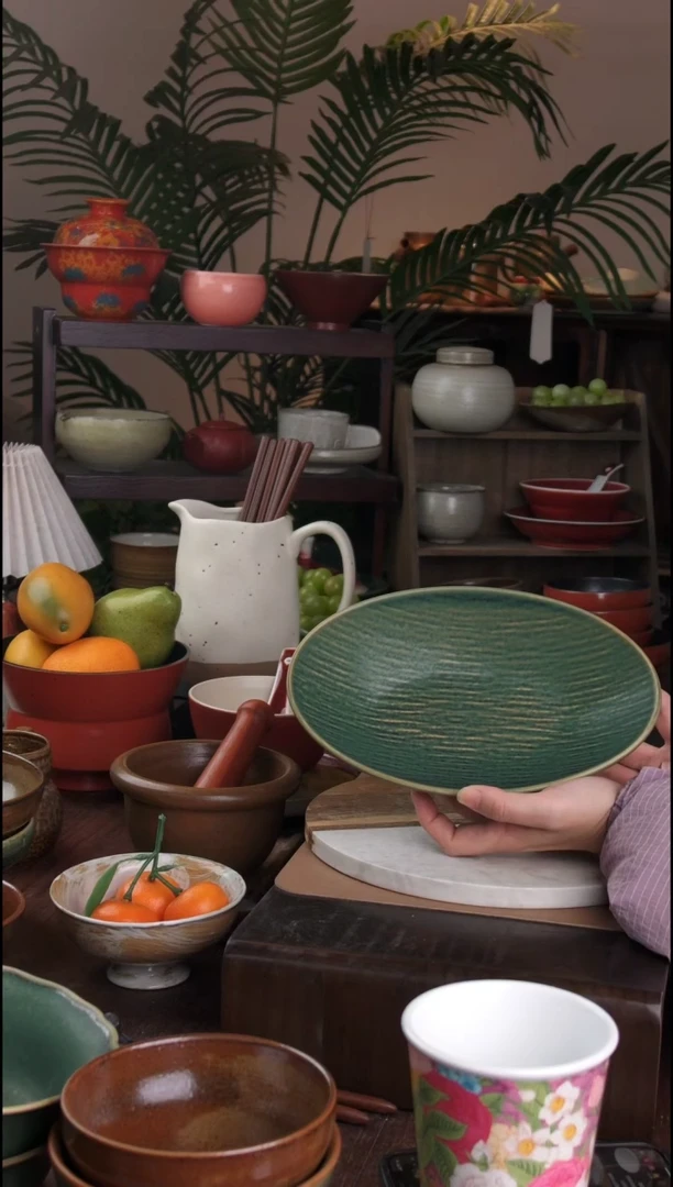碗景德镇手工高温餐具海棠