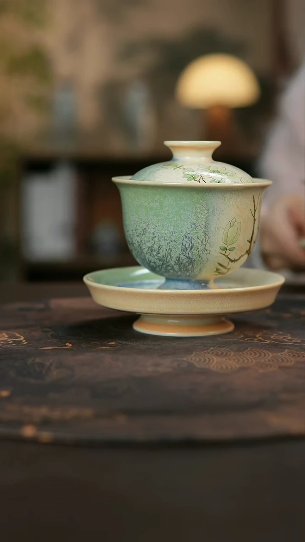 景德镇陶瓷杯碗柴烧多人