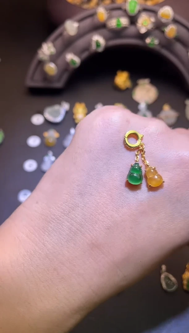 吊坠(不含链)银S925镶嵌翡翠1