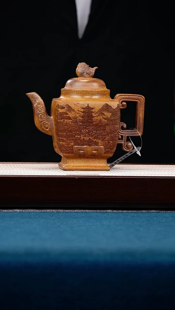 茶壶紫砂龙骨金砂高筒鱼跃龙门