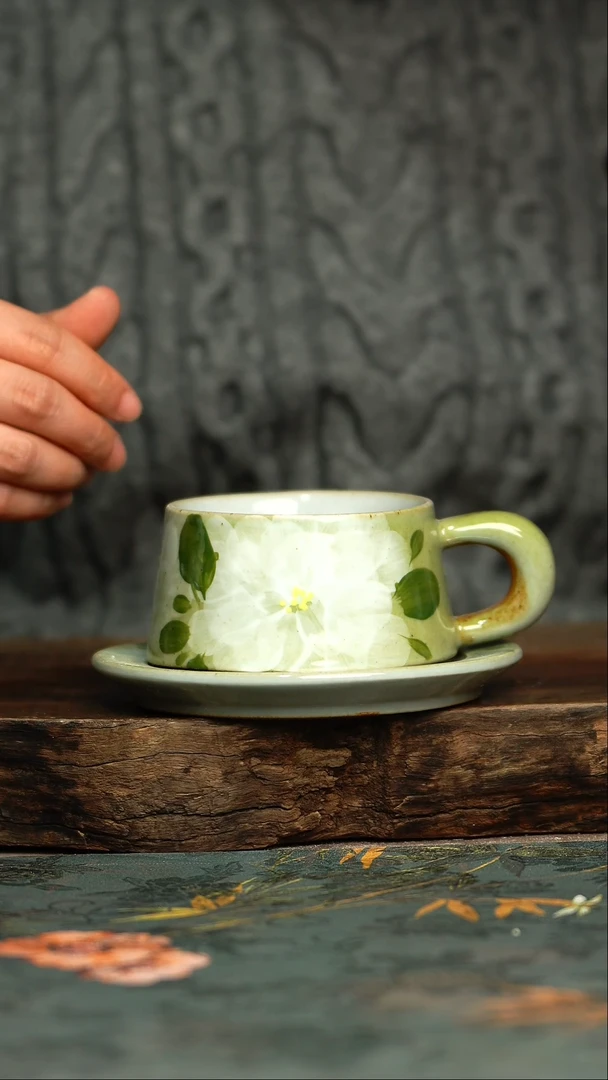 【闪购商品】杯杯釉下彩手工手绘同款陶器