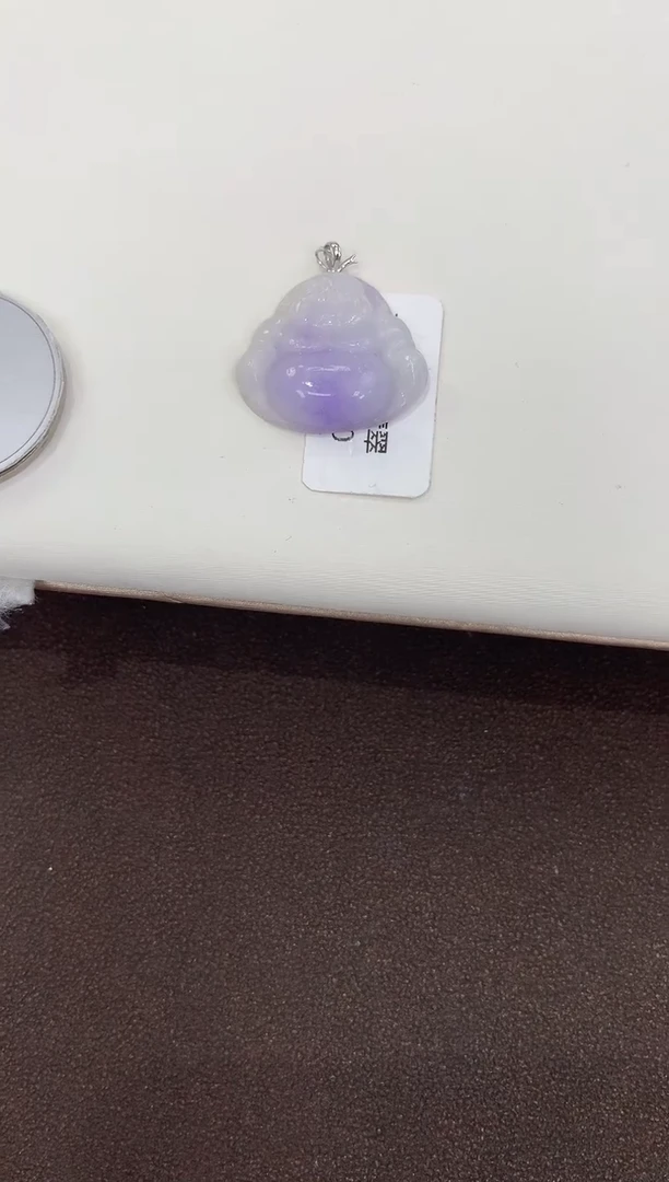 颈饰18K金镶嵌翡翠天然缅甸a货翡翠(多样性发其一)
