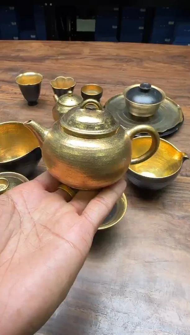 6**&霖松堂 赤金 孟臣壶