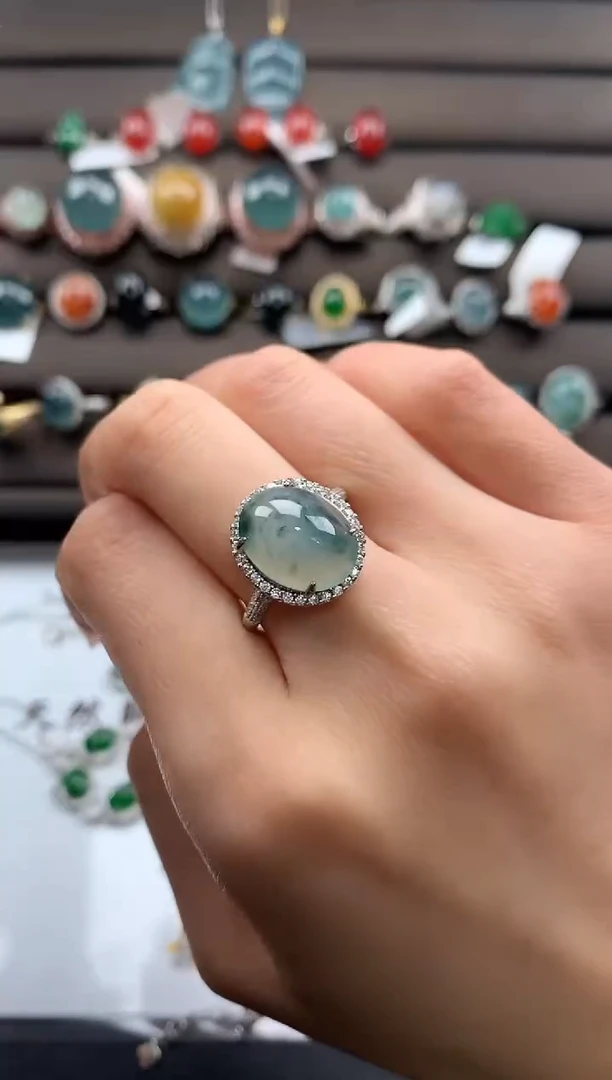 【闪购商品】翡翠戒指银S925镶嵌32131231