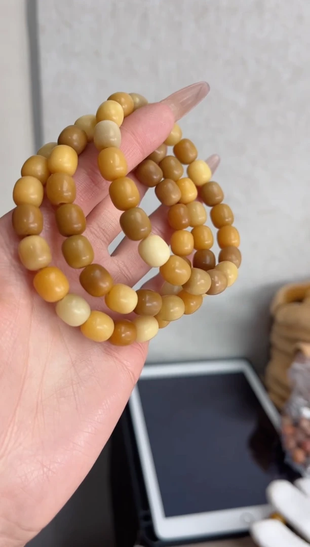 【闪购商品】菩提根/象牙果手串m542干磨奶枣9瑕疵不补