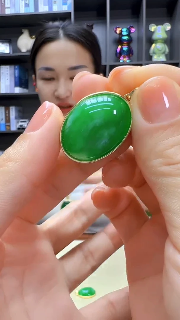颈饰14K金镶嵌翡翠丹丹diy劲饰