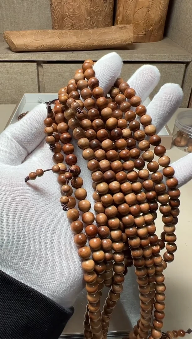 檀香木手串/手链老山檀香0.8/108横纹黑肉瑕疵福利