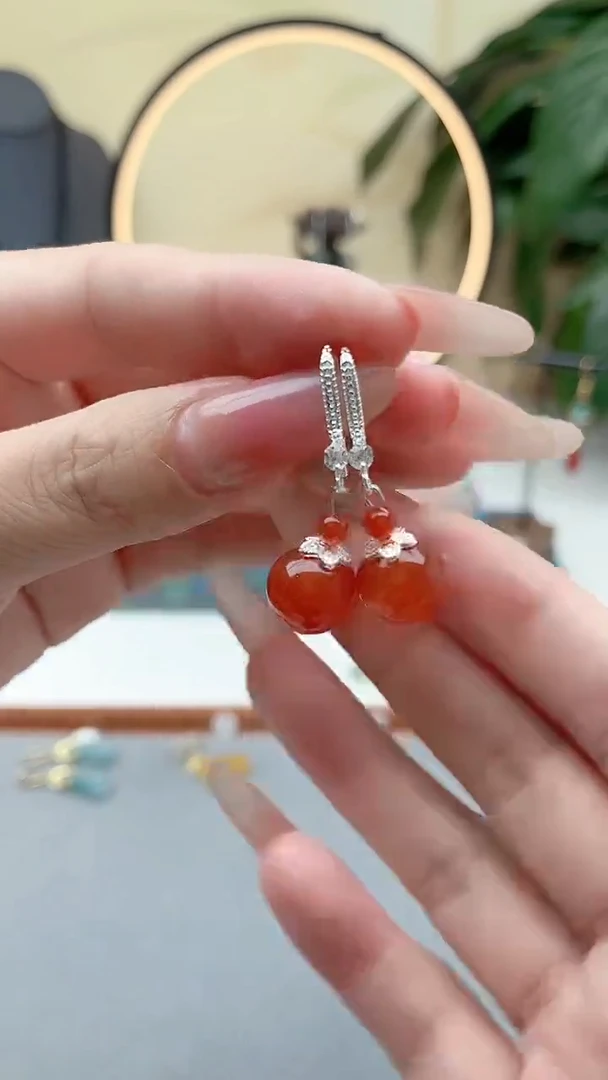 未镶嵌耳饰玛瑙/玉髓682