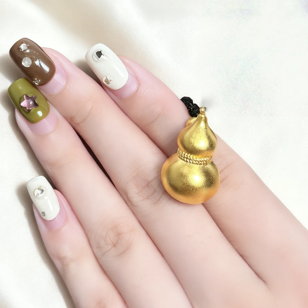 吊坠足银 足银镀金【古法葫芦套链】气质轻奢时尚小众精致百搭