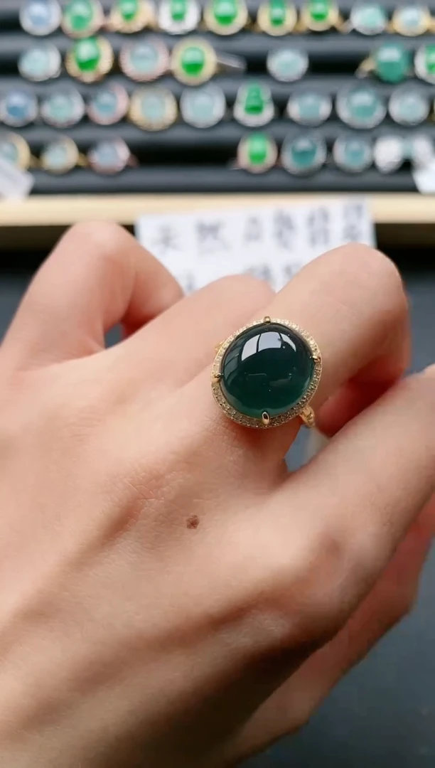 【闪购商品】翡翠戒指银S925镶嵌11111