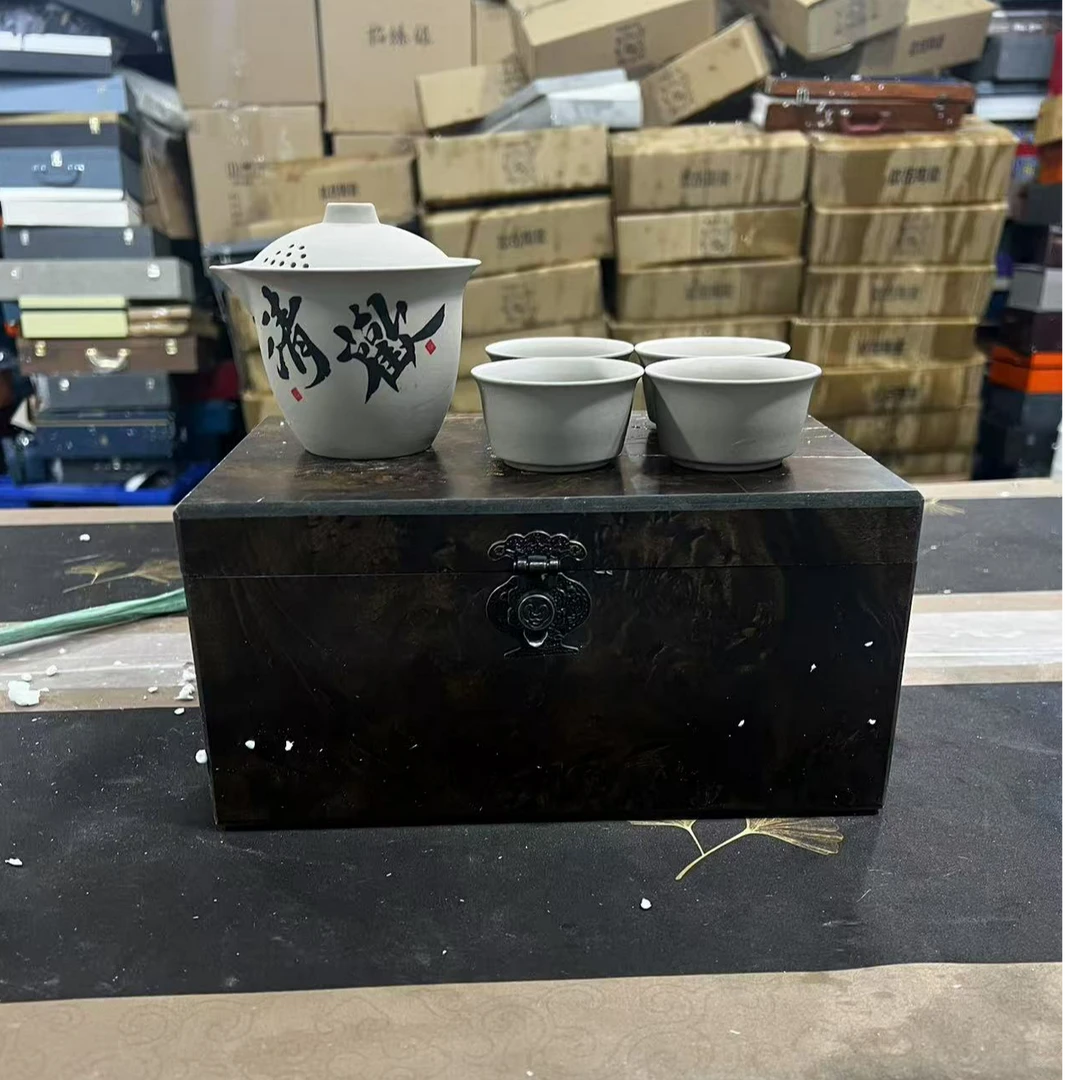 【闪购商品】清欢粗陶一壶四杯（不带礼盒）简约自用