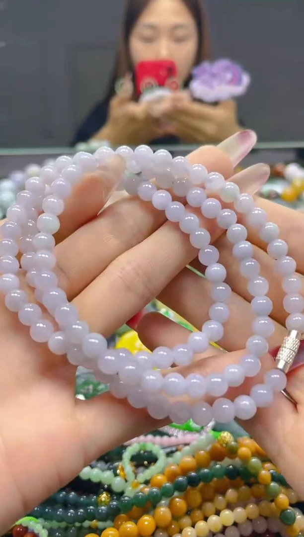 颈饰未镶嵌翡翠6MM/G/翡翠A货，一件也是批发价