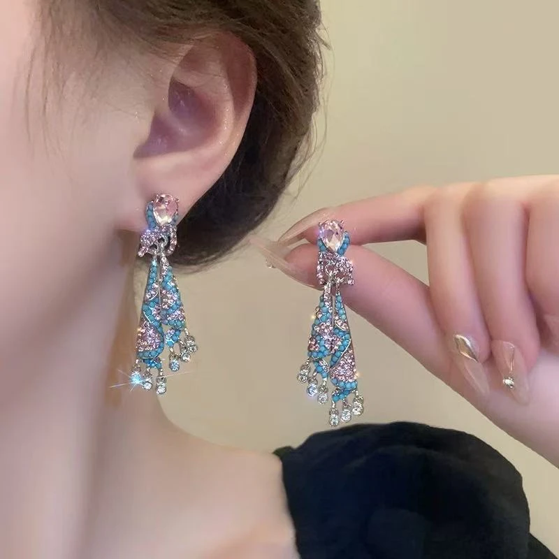 【异域风情】高级感民族风耳钉闪锆裙摆夏天配饰