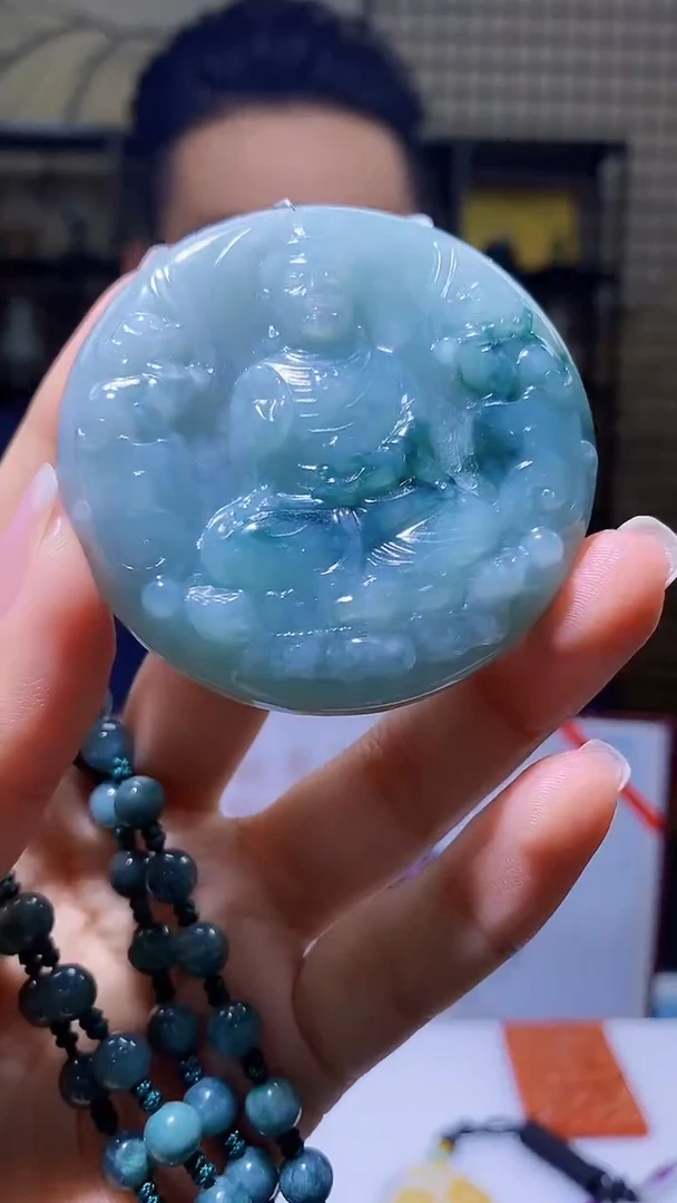 未镶嵌定制翡翠KK翡翠毛货吊坠-8