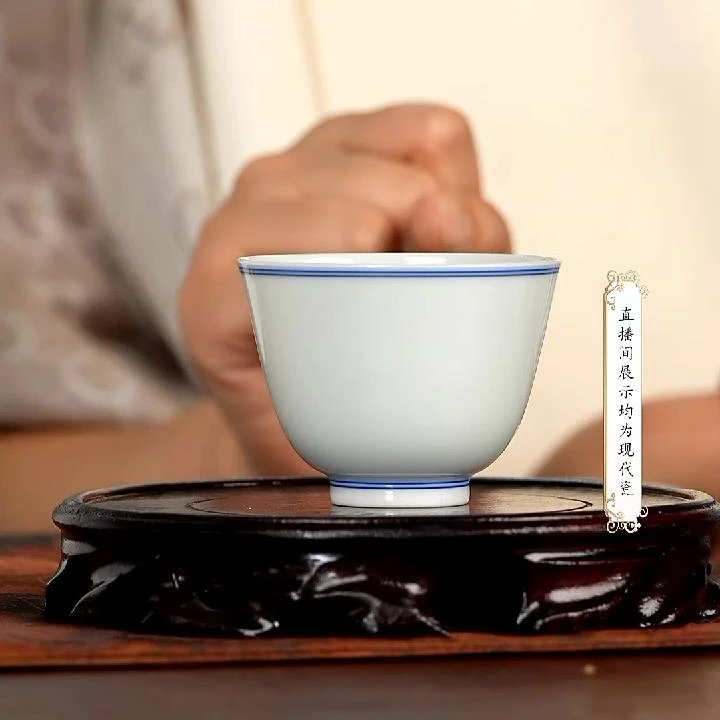 【小乔赏瓷】景德镇手工手绘布一窑玉脂铃铛杯