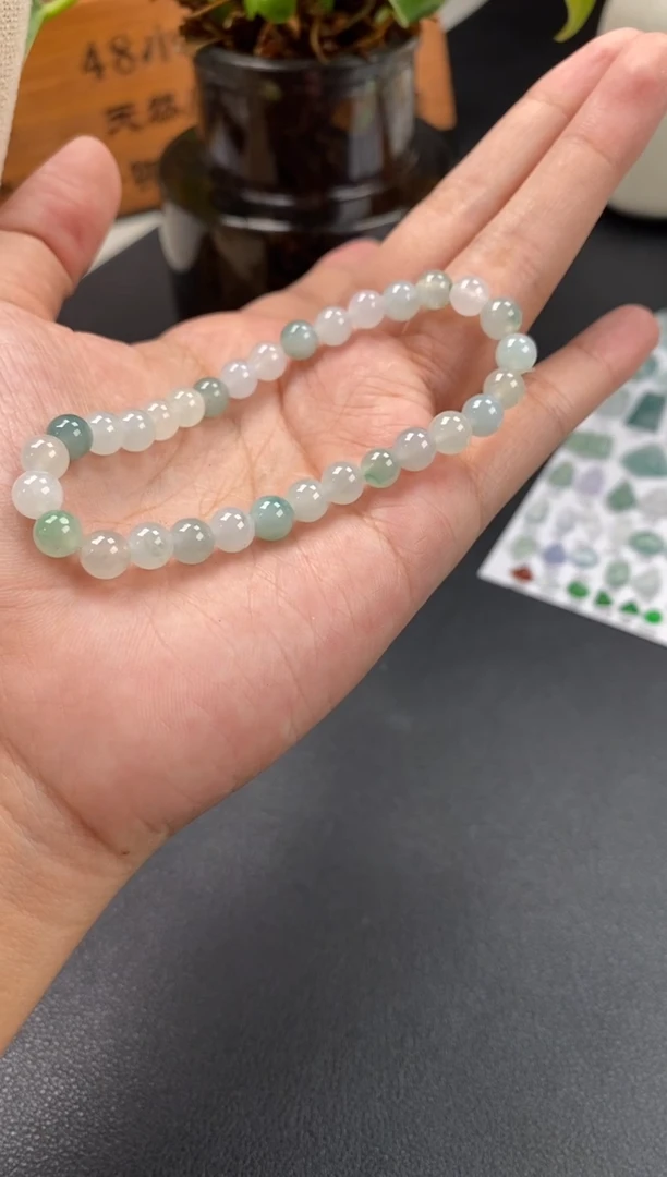 翡翠未镶嵌颈饰翡翠冰种手串