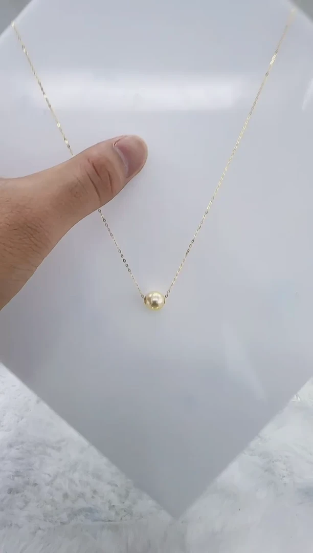 18K金镶嵌海水珍珠DA羽皇金路路通8-9 y181