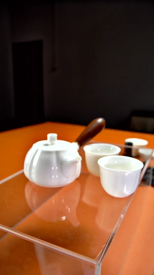 其他陶瓷 《言泥陶瓷》羊脂玉系列侧把壶带2杯