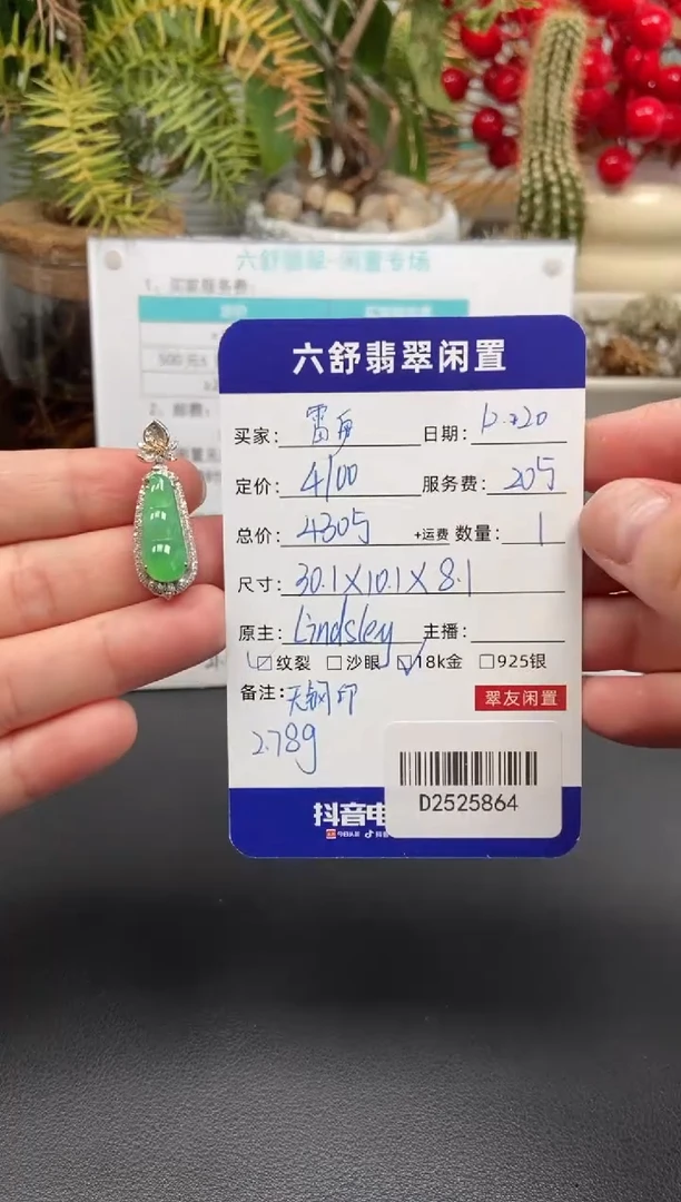 颈饰18K金镶嵌翡翠雷****部D2525864