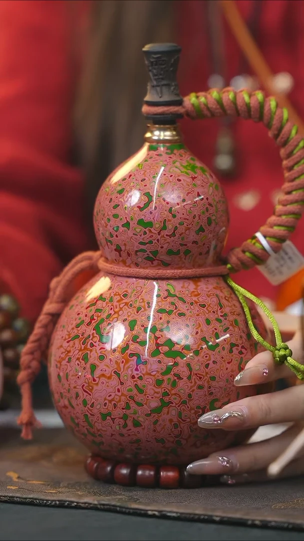 【闪购商品】WR223漆艺酒葫芦不包手串及旋转底座