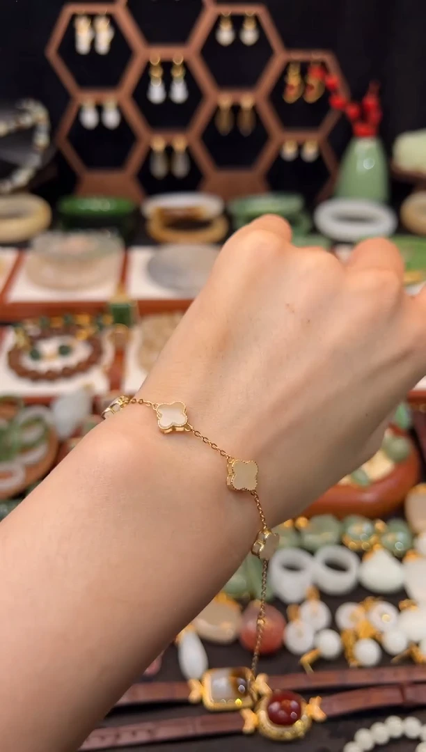 手链银S925镶嵌和田玉福利