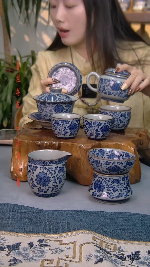 简装家用款8件套 白瓷陶瓷茶具