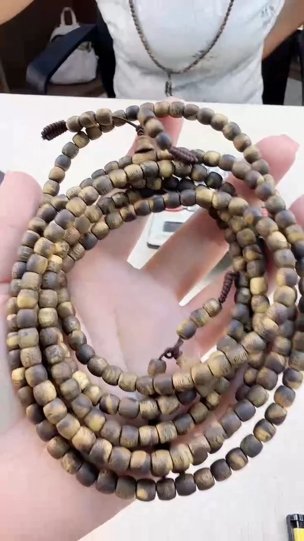 沉香手串奇楠沉香虎斑紫棋桶珠多圈多样性发一