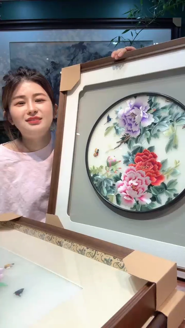 刺绣非遗苏绣手工刺绣国色天香