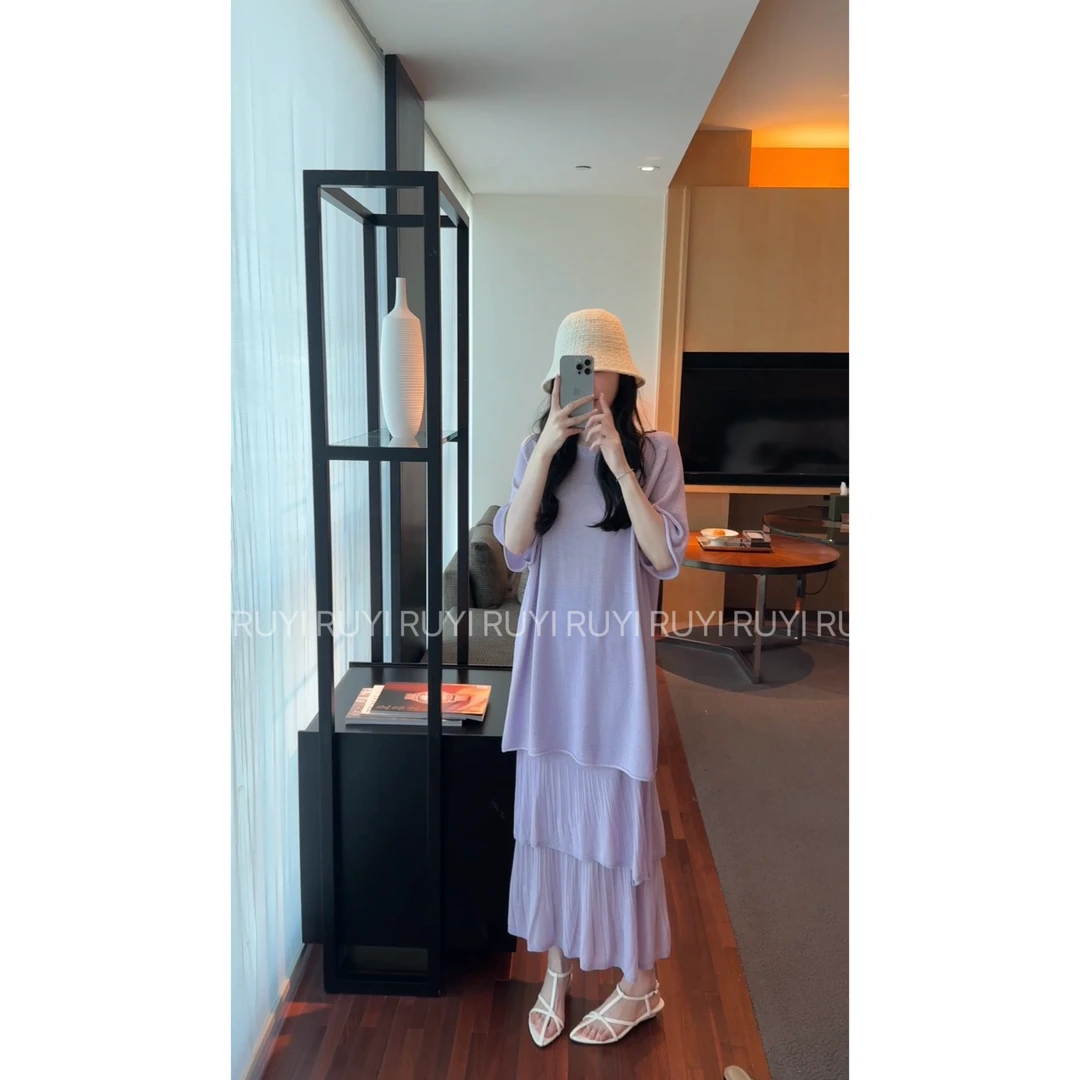 Ruyi如一【莱茵河】新款香芋紫两件套套装