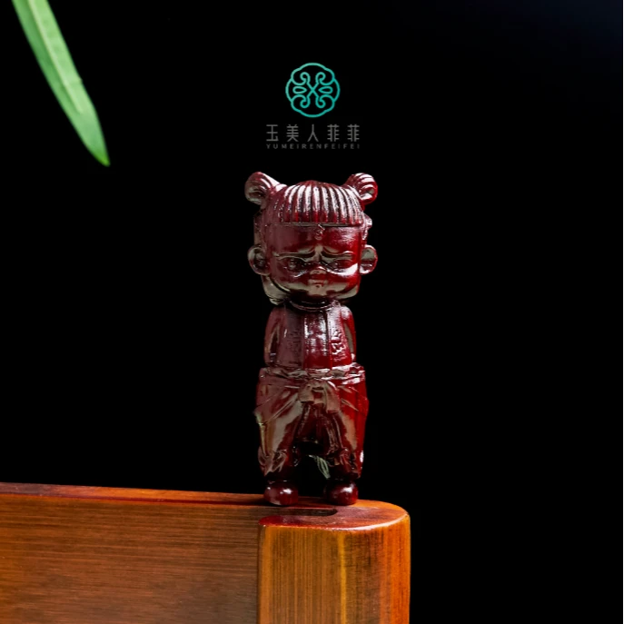 菲菲珠宝好/檀木摆件-哪吒摆件约79*31mm-多样性发一