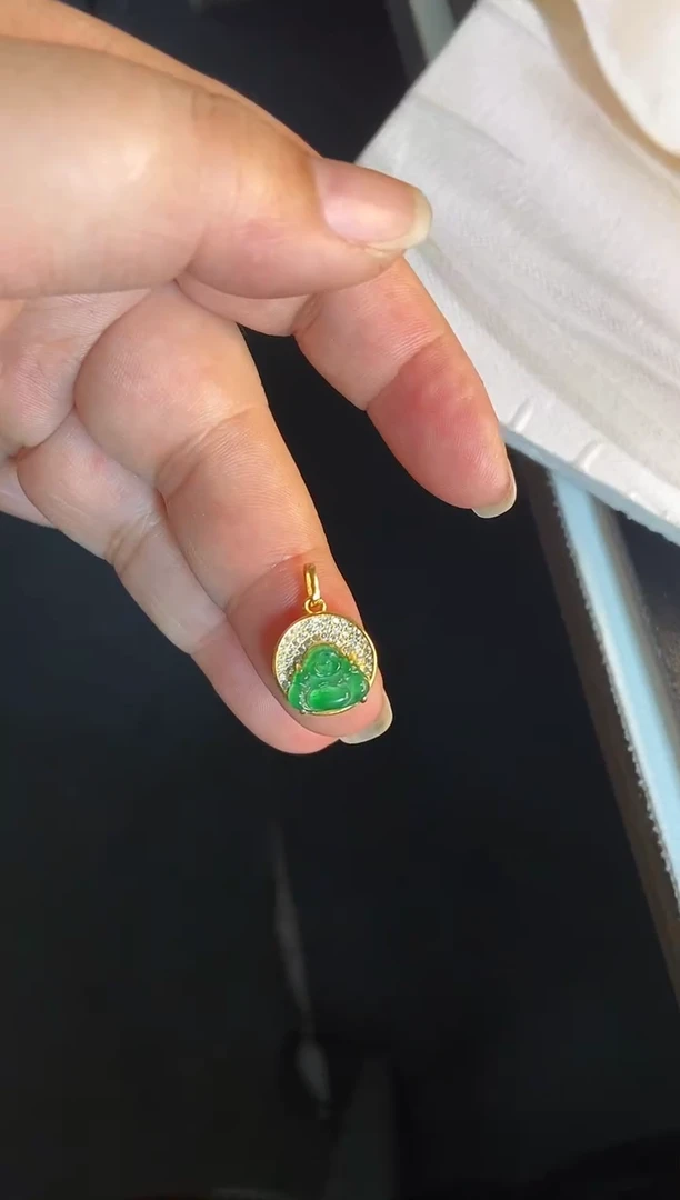 吊坠(不含链)银S925镶嵌翡翠1