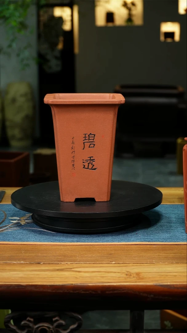 紫砂花盆第*感小微手工盆