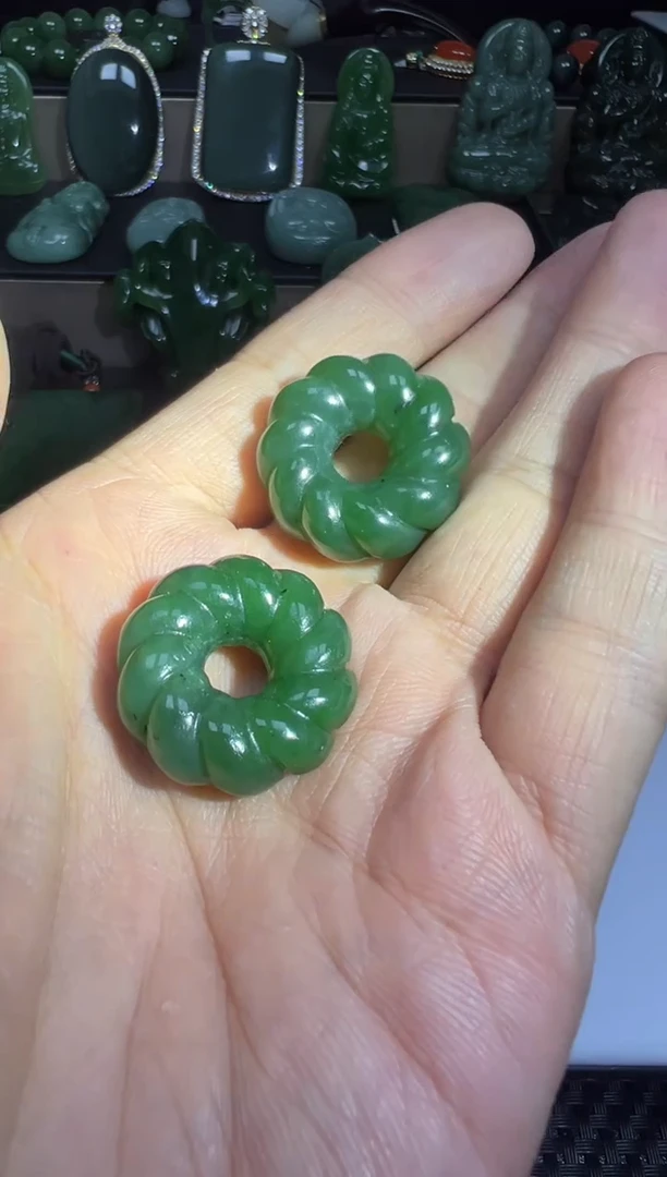 颈饰未镶嵌和田玉（碧玉）【老马】和田玉碧玉麻花吊坠