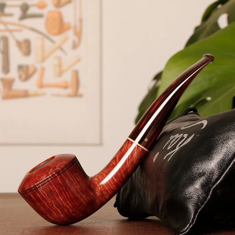 丹麦凯尼尔森  珍宝A级 牛头微弯 坎伯兰  科西嘉老料 石楠木烟斗