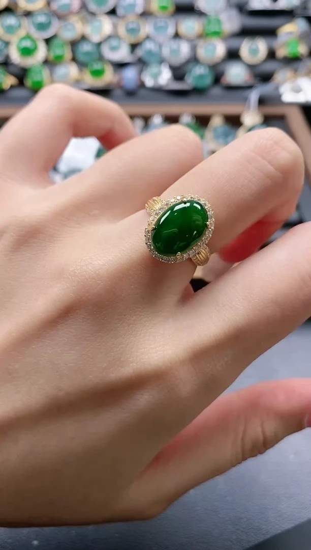 【闪购商品】翡翠戒指银S925镶嵌51151