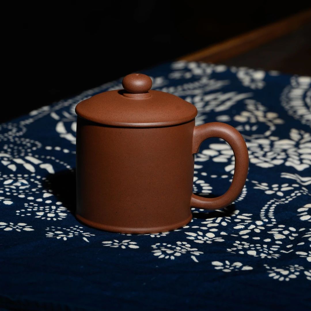 高工徐叶紫砂宜兴紫砂手工泡茶杯大容量办公盖杯500cc底槽清水泥