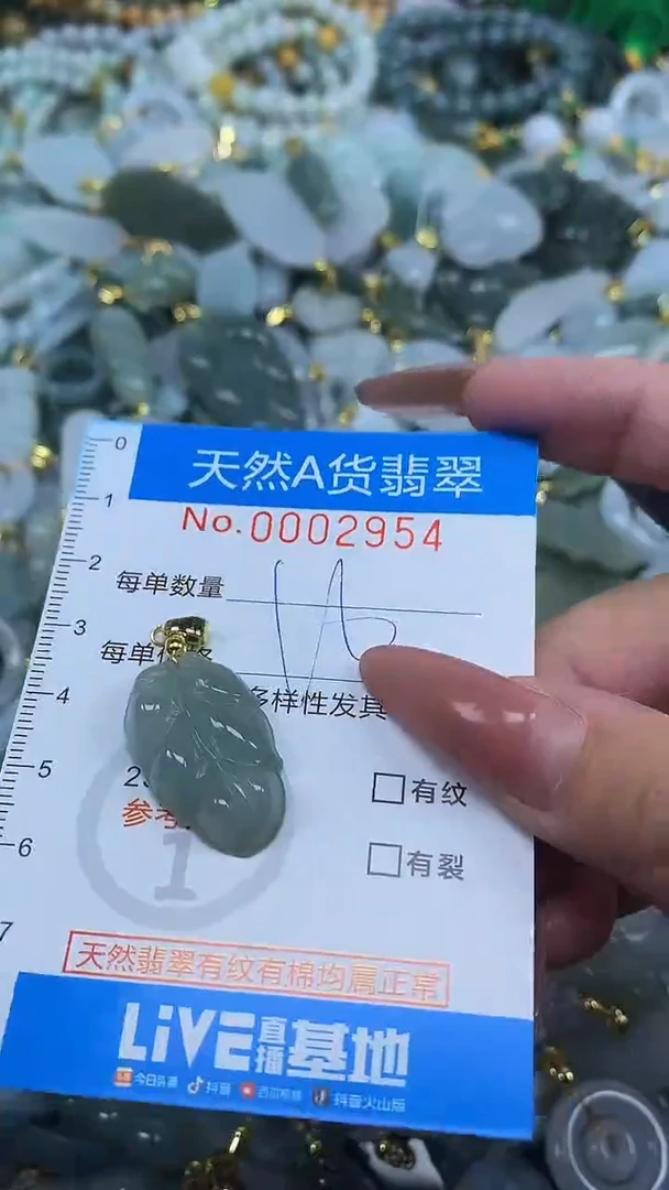颈饰未镶嵌翡翠净货挂件-2954