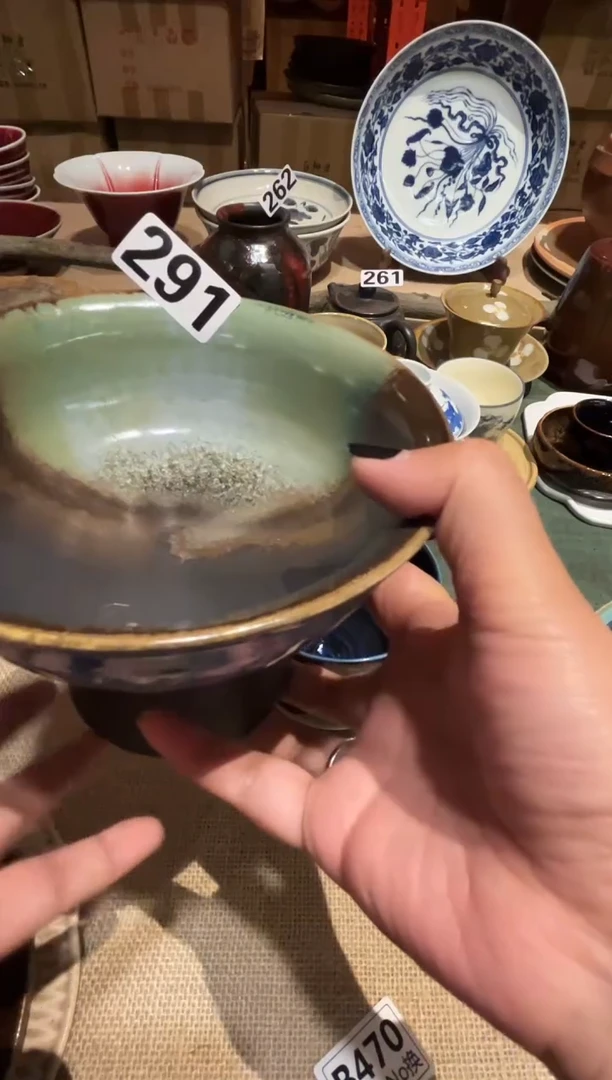 瓷片韦291远山高足盘