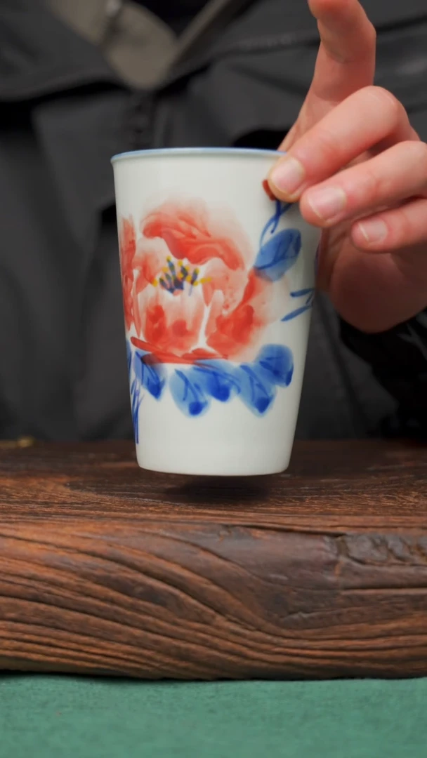 【闪购商品】瓷片46景德镇杯釉下手工手绘瓷器