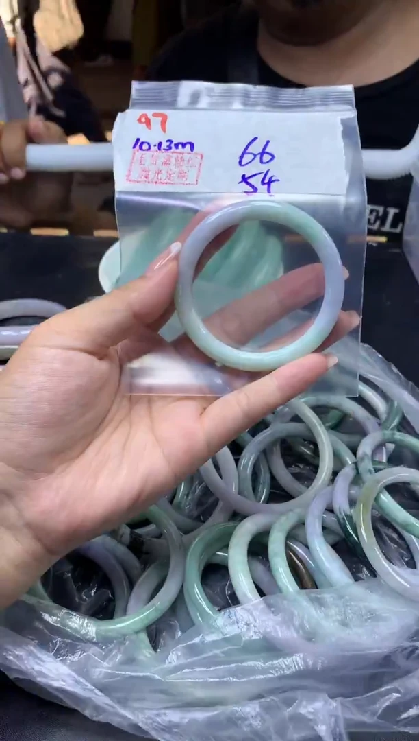 未镶嵌定制翡翠97手镯54纹+66元+拍一发一