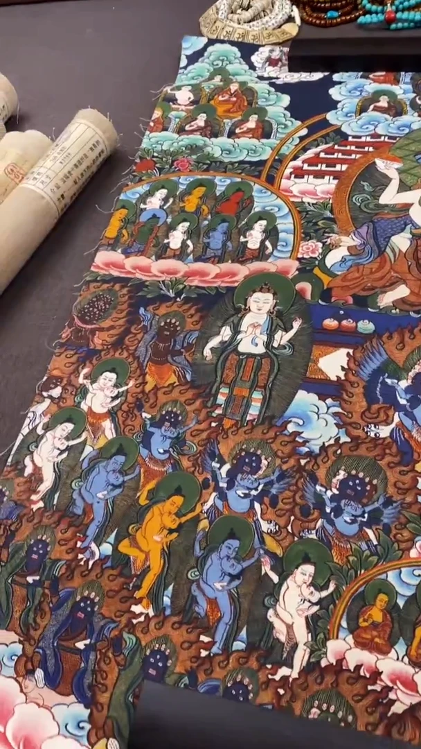 卷轴画王姬藏传非遗珍品