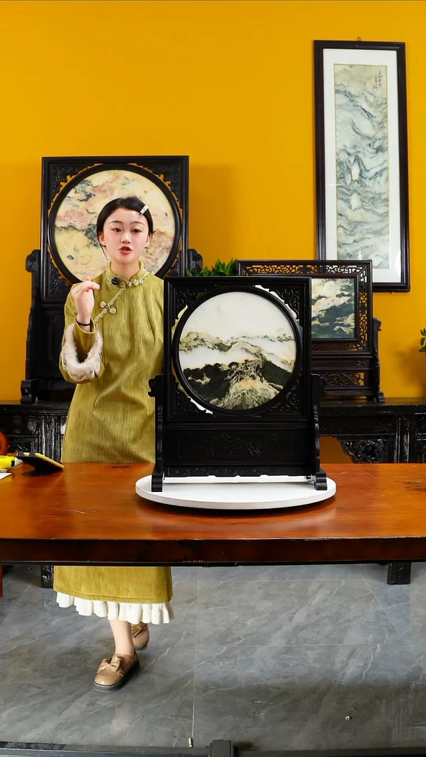 石材天然大理石画摆件