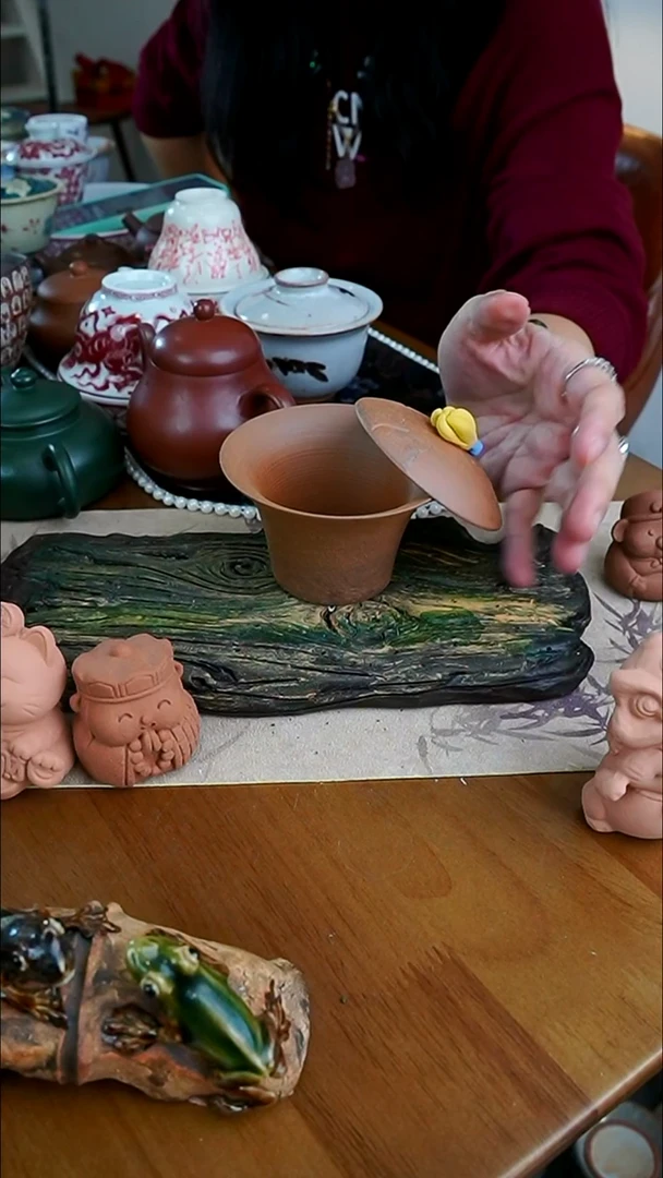 【茶瓷物语】老岩泥盖碗