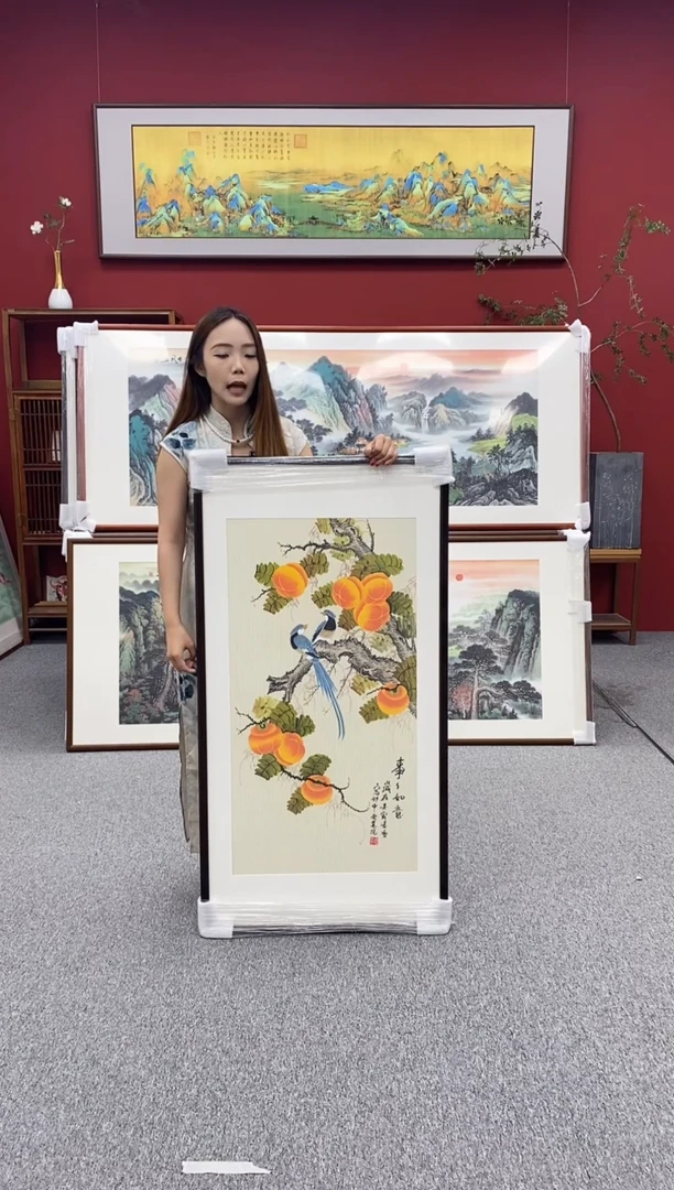 国画手绘 事事如意 125*65