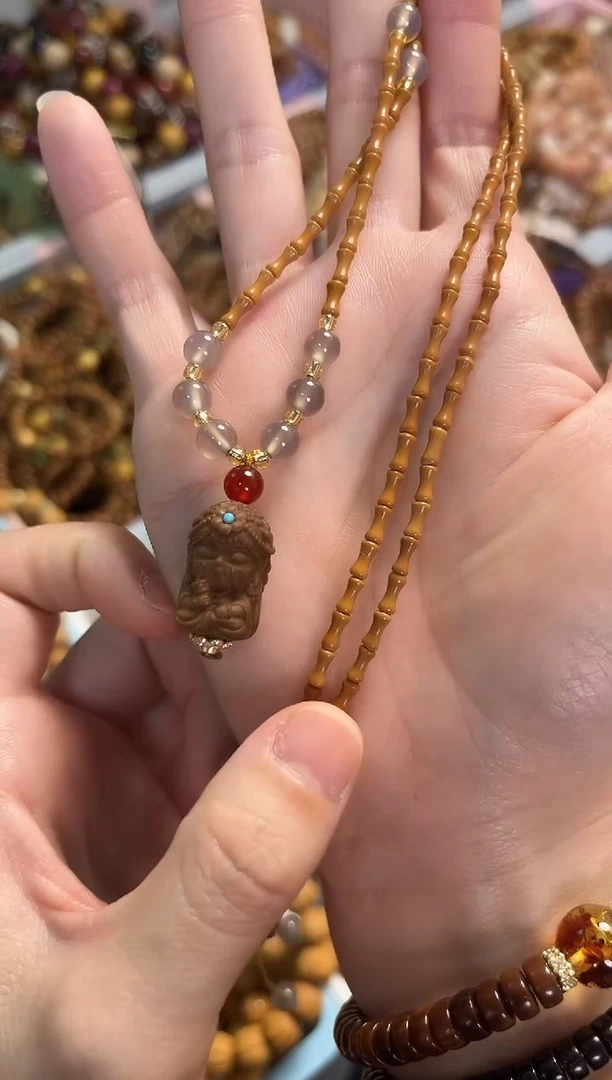 手串橄榄核橄榄核竹节手串搭配扎基拉姆