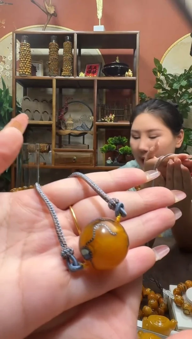 蜜蜡颈饰未镶嵌999天然蜜蜡珠宝奇石全都保真